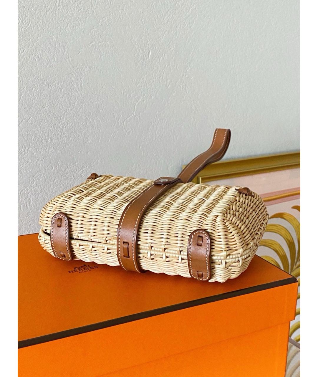 HERMES Бежевая сумка тоут, фото 3