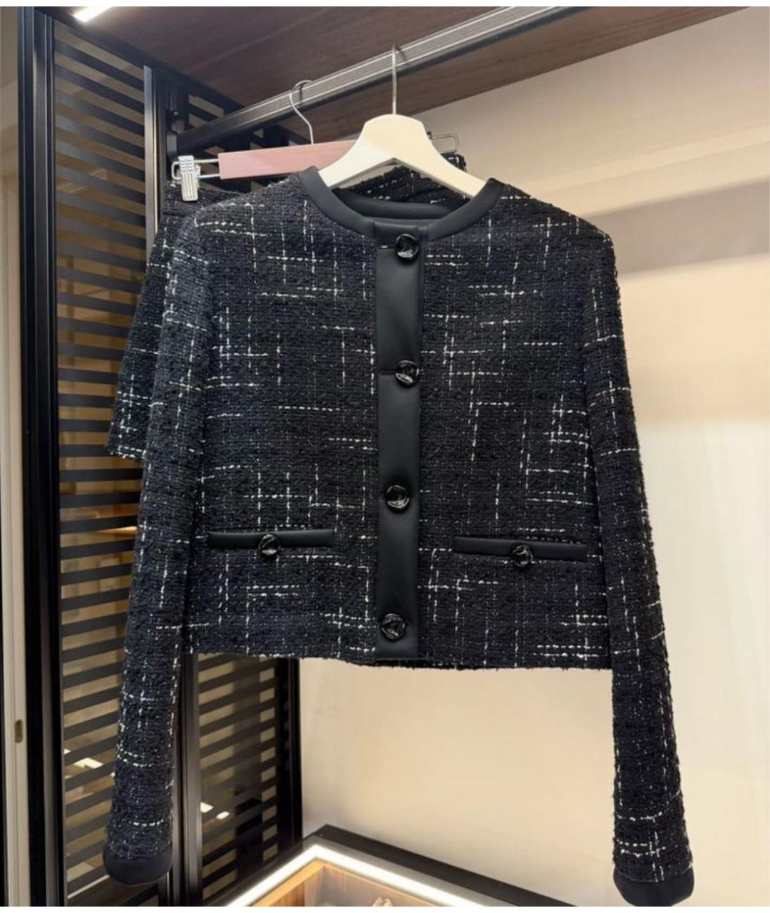 MSGM Черный хлопковый костюм с юбками, фото 5