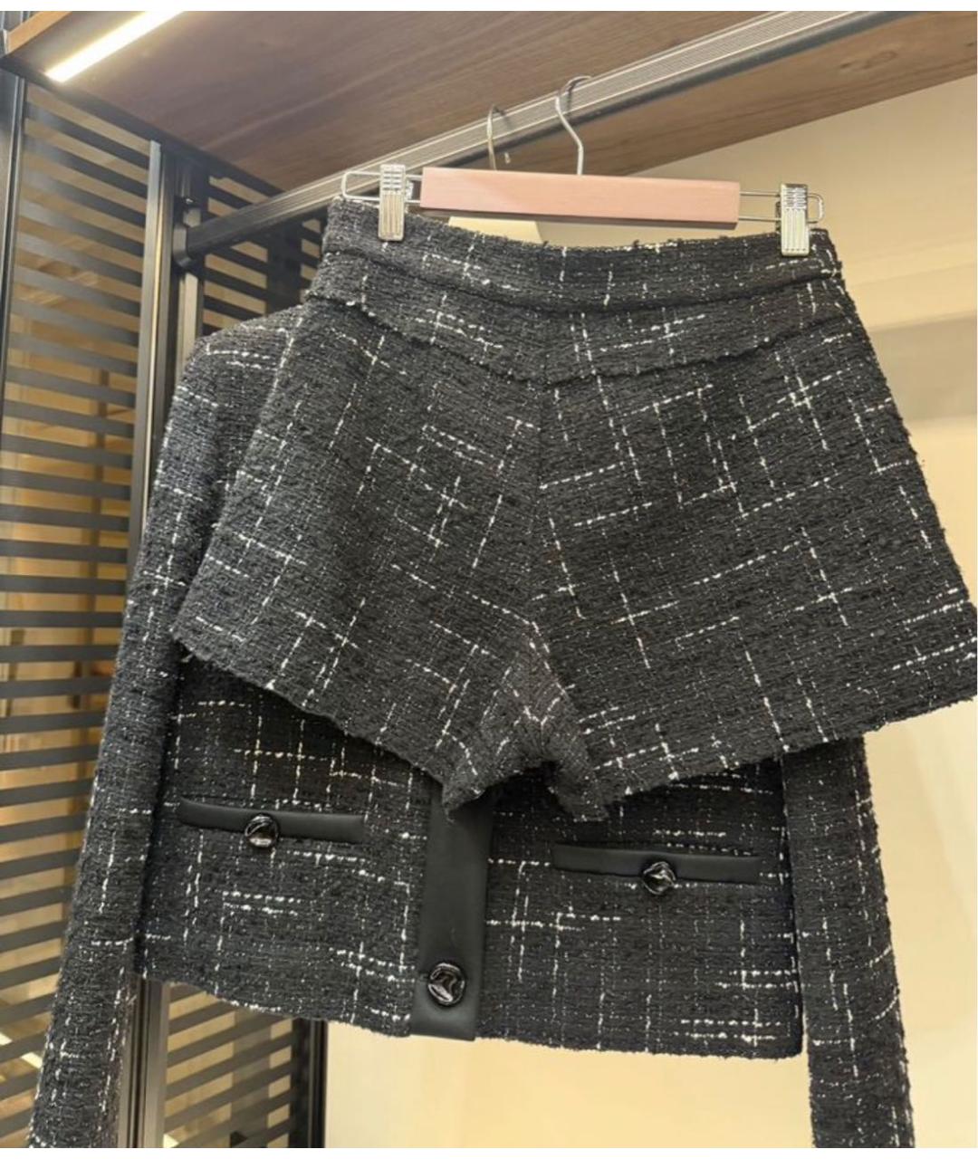 MSGM Черный хлопковый костюм с юбками, фото 2