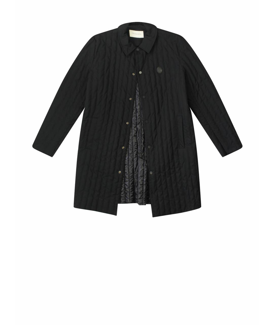 TRUSSARDI Черное полиэстеровое пальто, фото 1