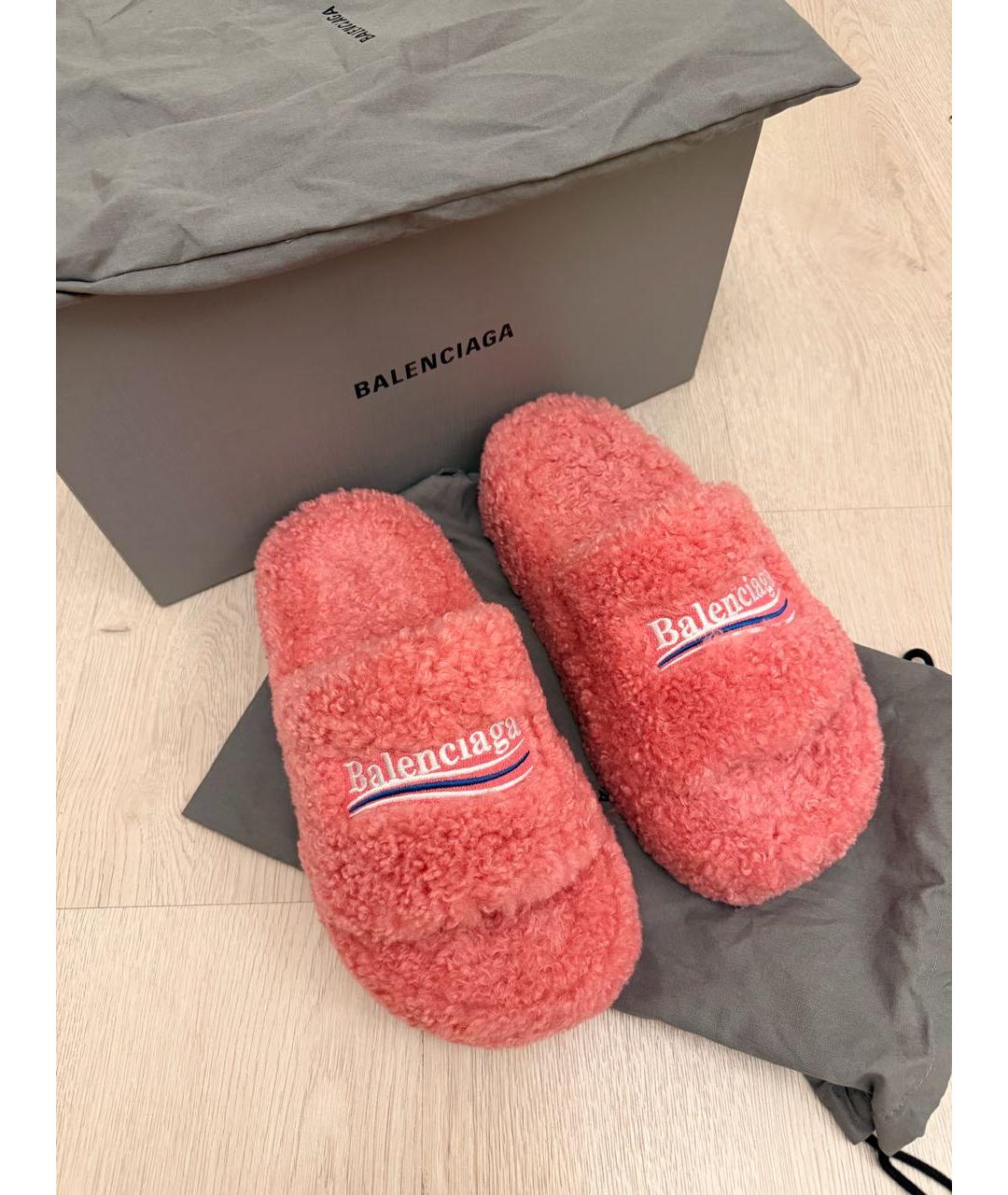 BALENCIAGA Розовые шлепанцы, фото 4