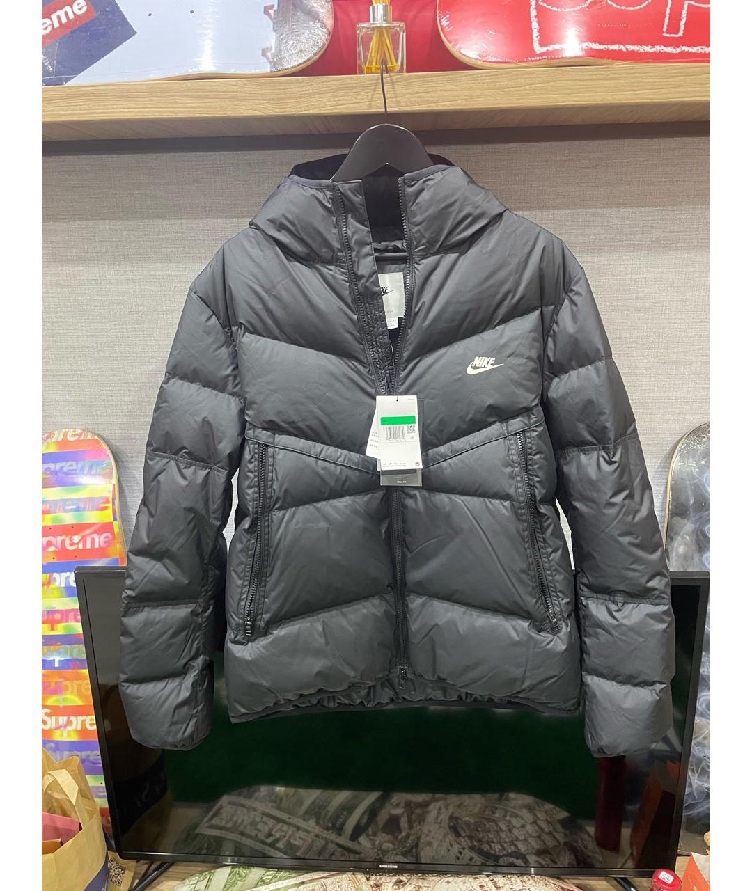 NIKE Черный пуховик, фото 5