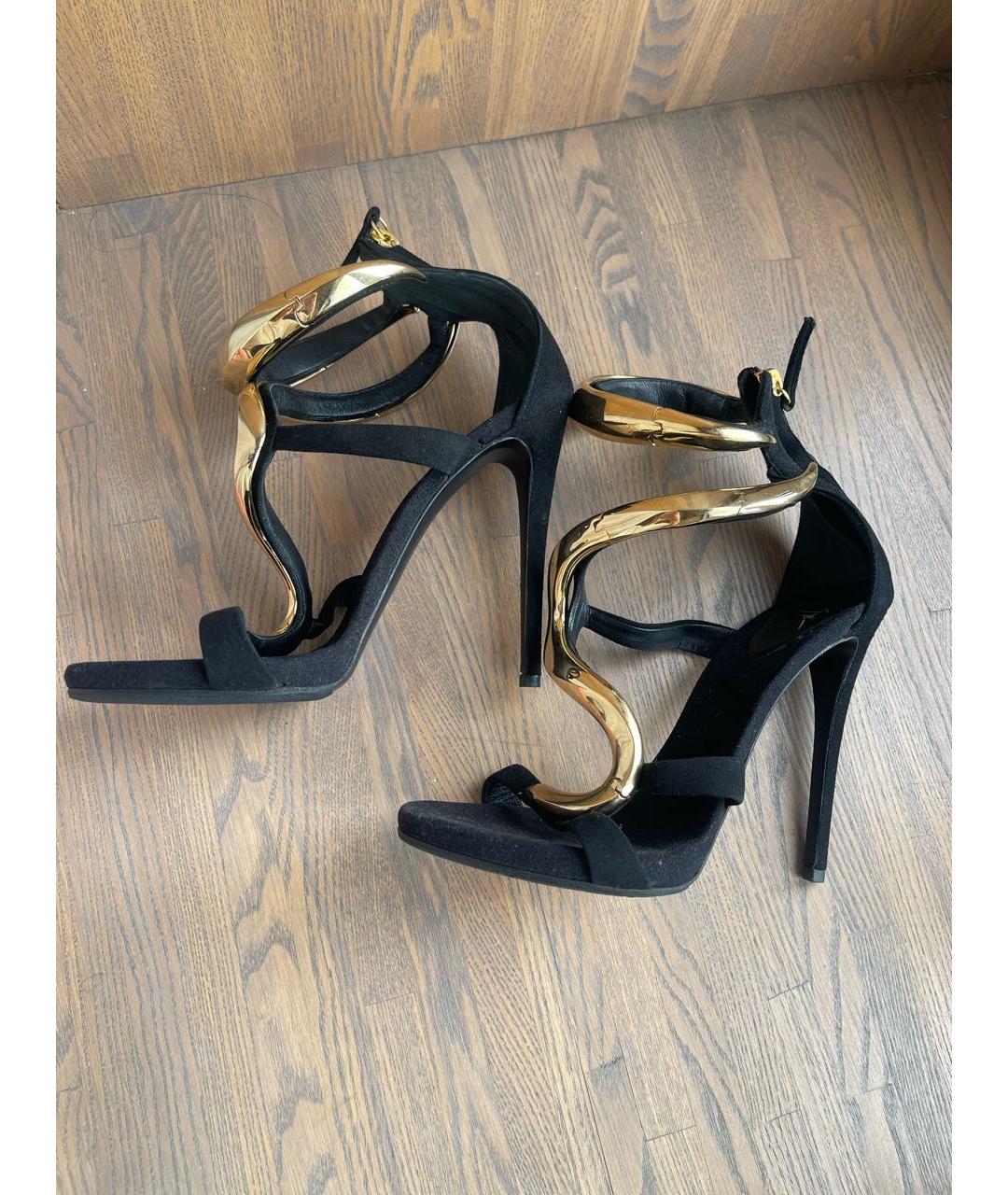 GIUSEPPE ZANOTTI DESIGN Черные замшевые туфли, фото 4