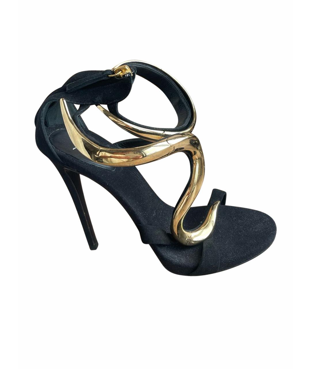 GIUSEPPE ZANOTTI DESIGN Черные замшевые туфли, фото 1