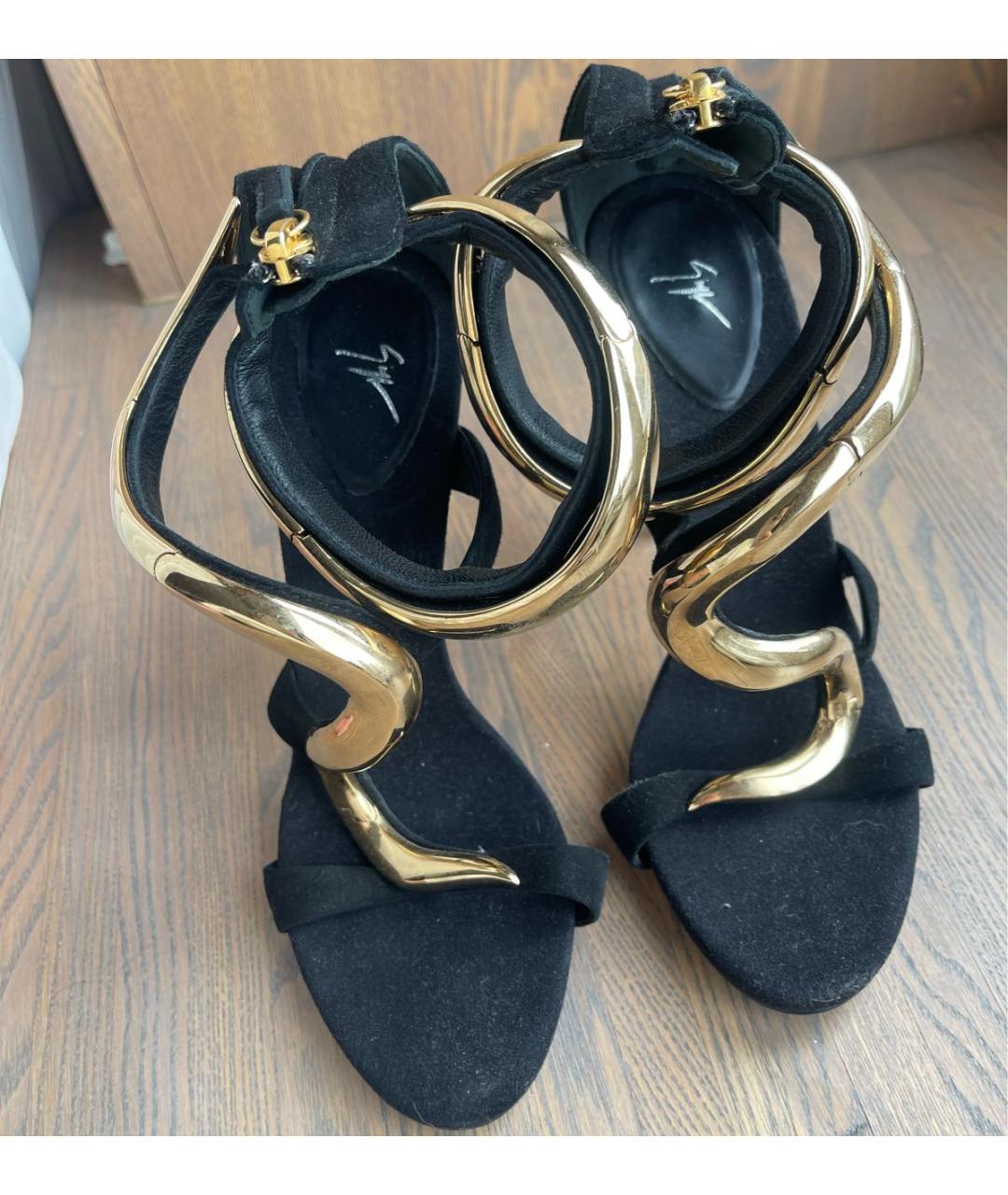 GIUSEPPE ZANOTTI DESIGN Черные замшевые туфли, фото 2