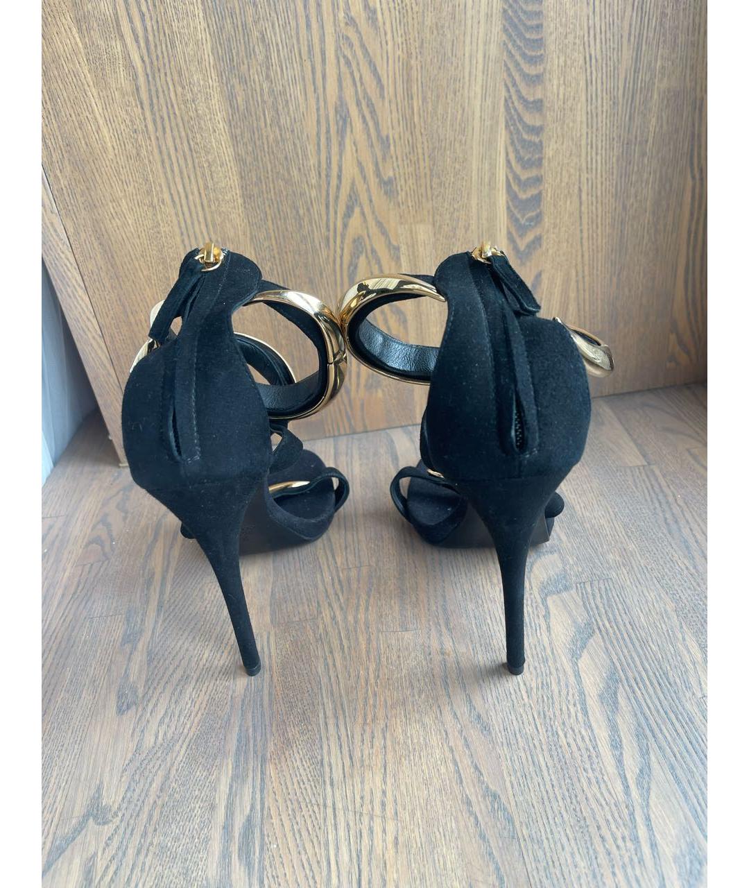 GIUSEPPE ZANOTTI DESIGN Черные замшевые туфли, фото 3