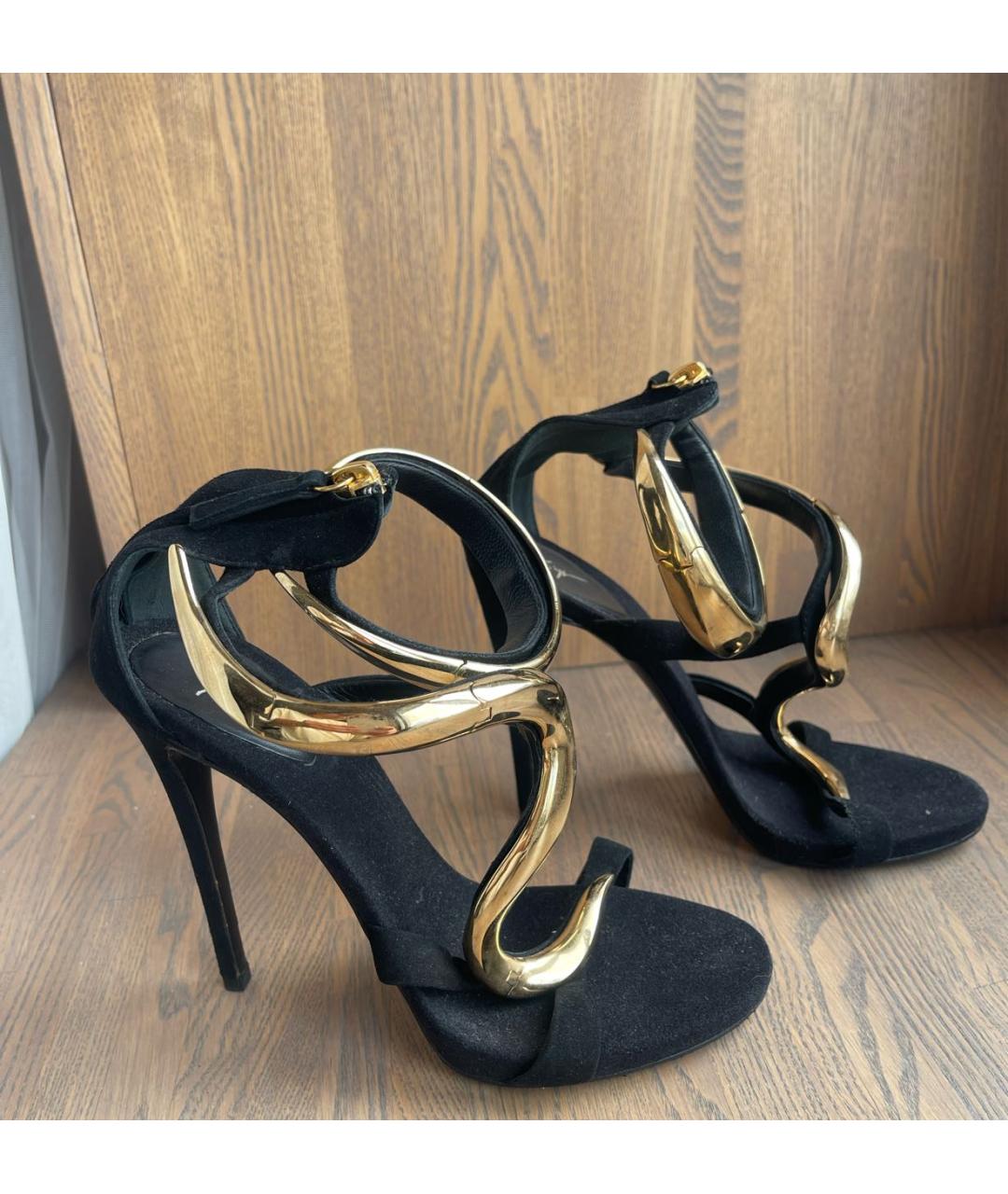 GIUSEPPE ZANOTTI DESIGN Черные замшевые туфли, фото 5