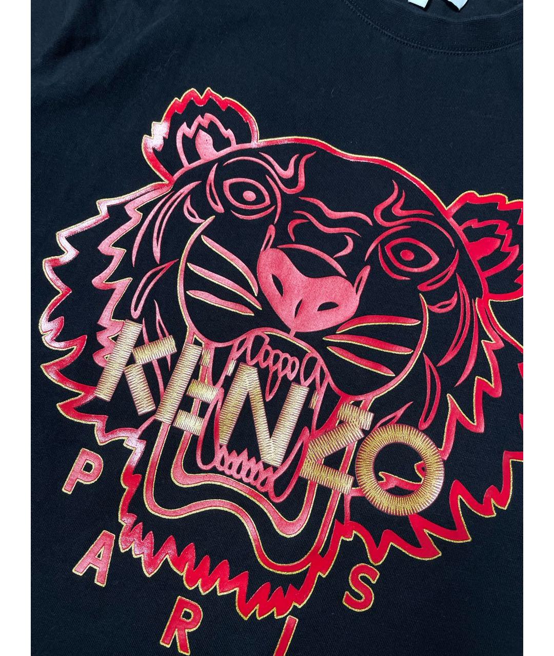 KENZO Черная хлопковая футболка, фото 2