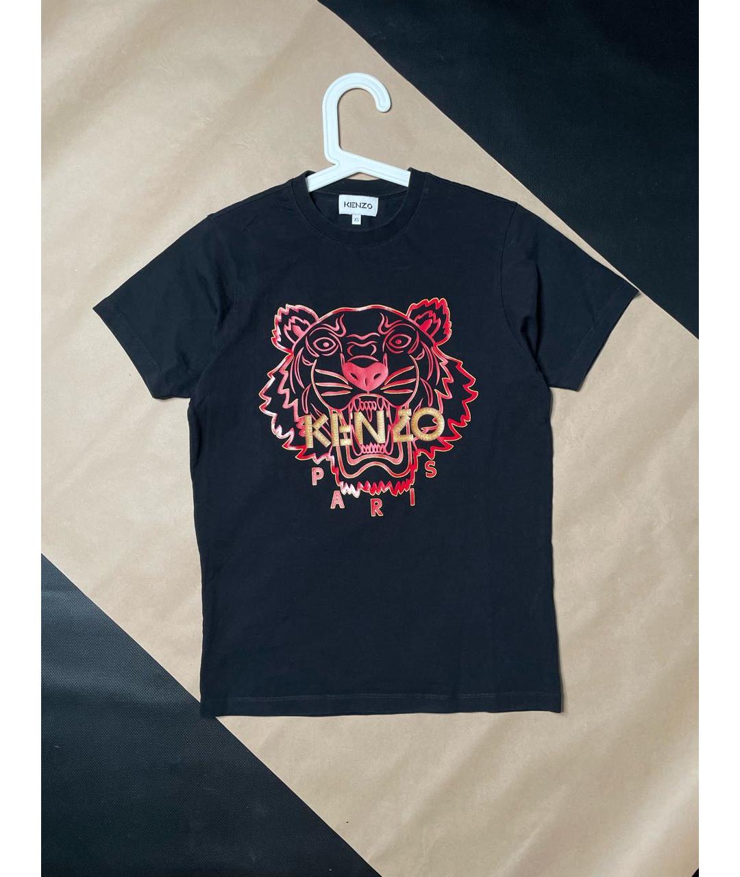 KENZO Черная хлопковая футболка, фото 4