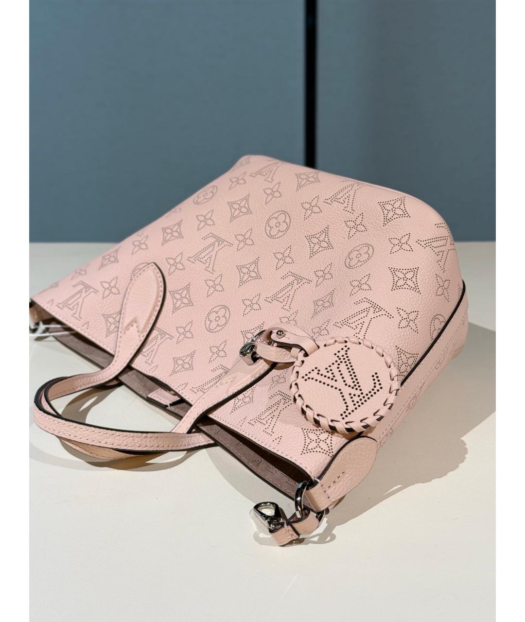 LOUIS VUITTON Розовая кожаная сумка тоут, фото 9