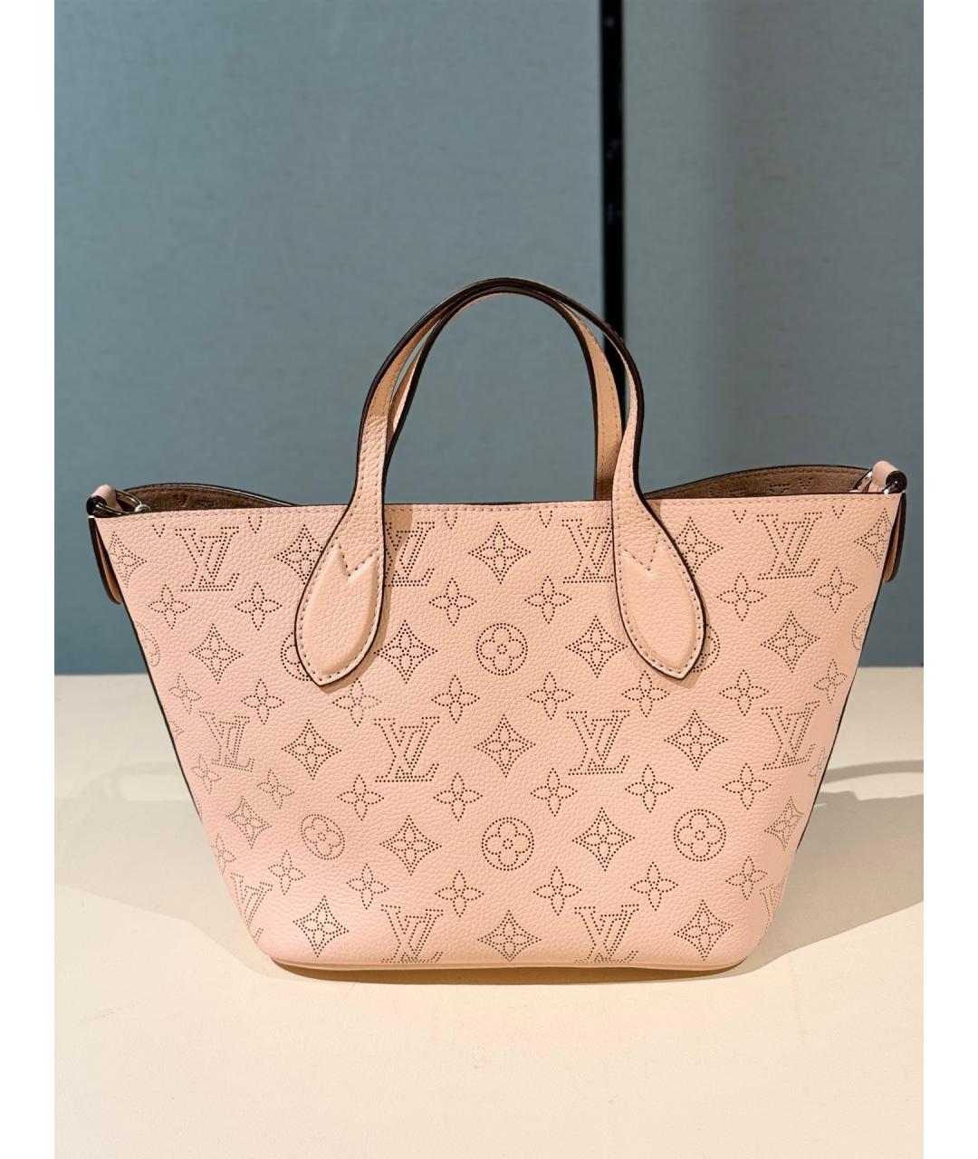 LOUIS VUITTON Розовая кожаная сумка тоут, фото 7