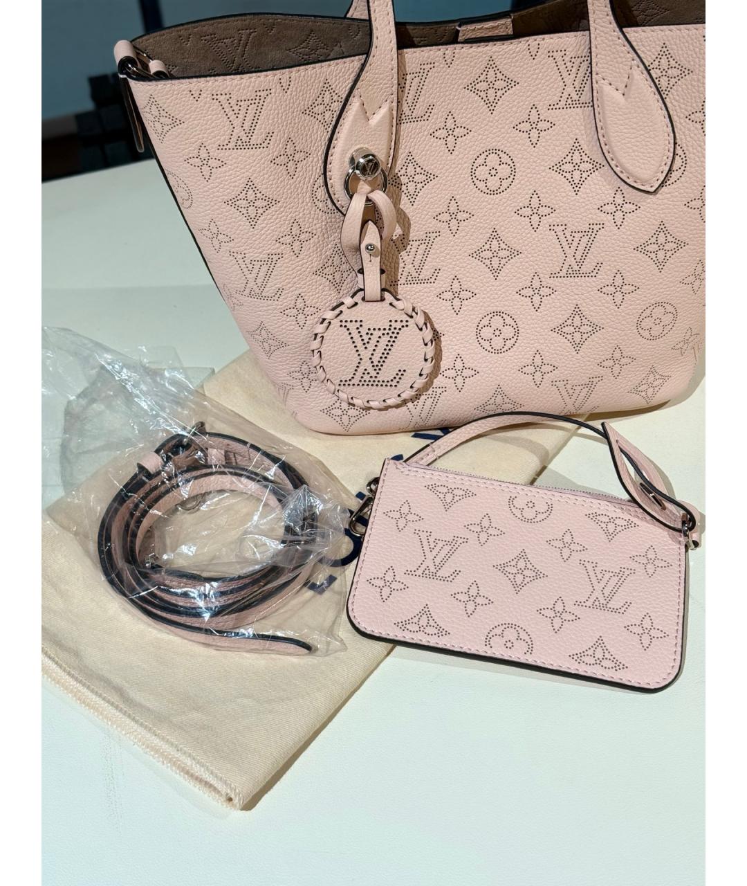 LOUIS VUITTON Розовая кожаная сумка тоут, фото 3