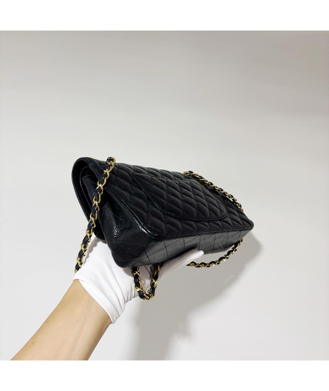 CHANEL Черная кожаная сумка через плечо, фото 4