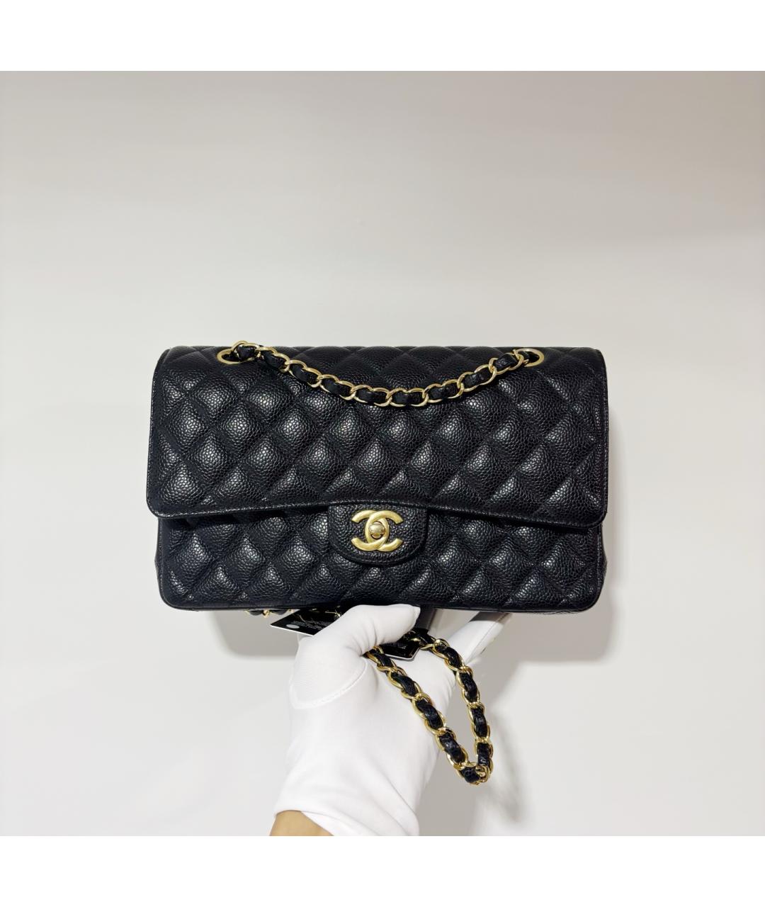 CHANEL Черная кожаная сумка через плечо, фото 8
