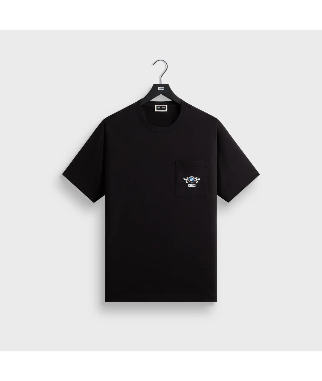 KITH Черная хлопковая футболка, фото 2