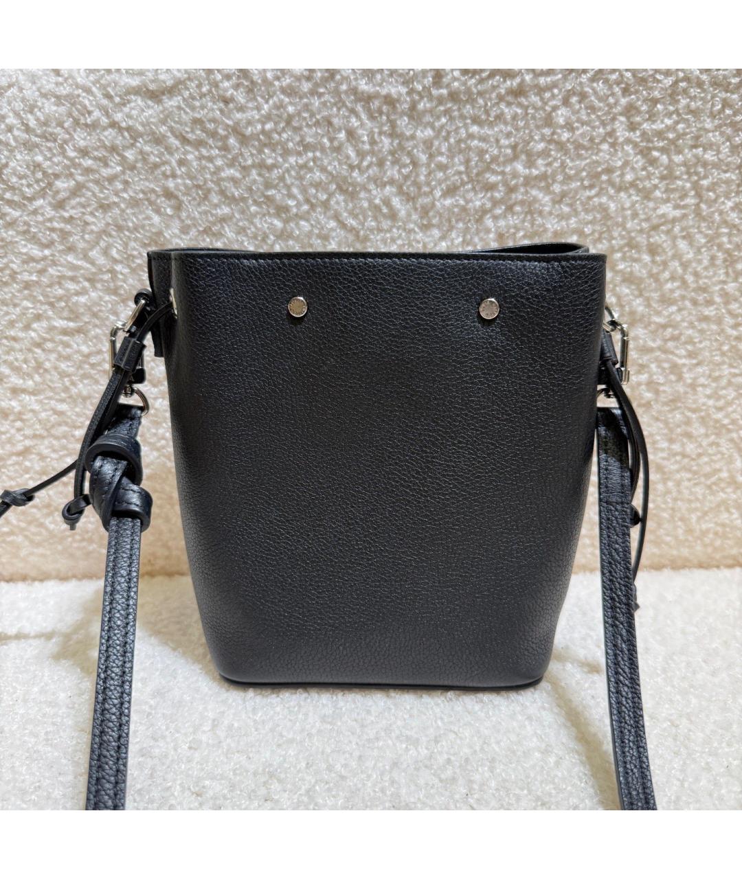 LOUIS VUITTON Черная кожаная сумка через плечо, фото 3