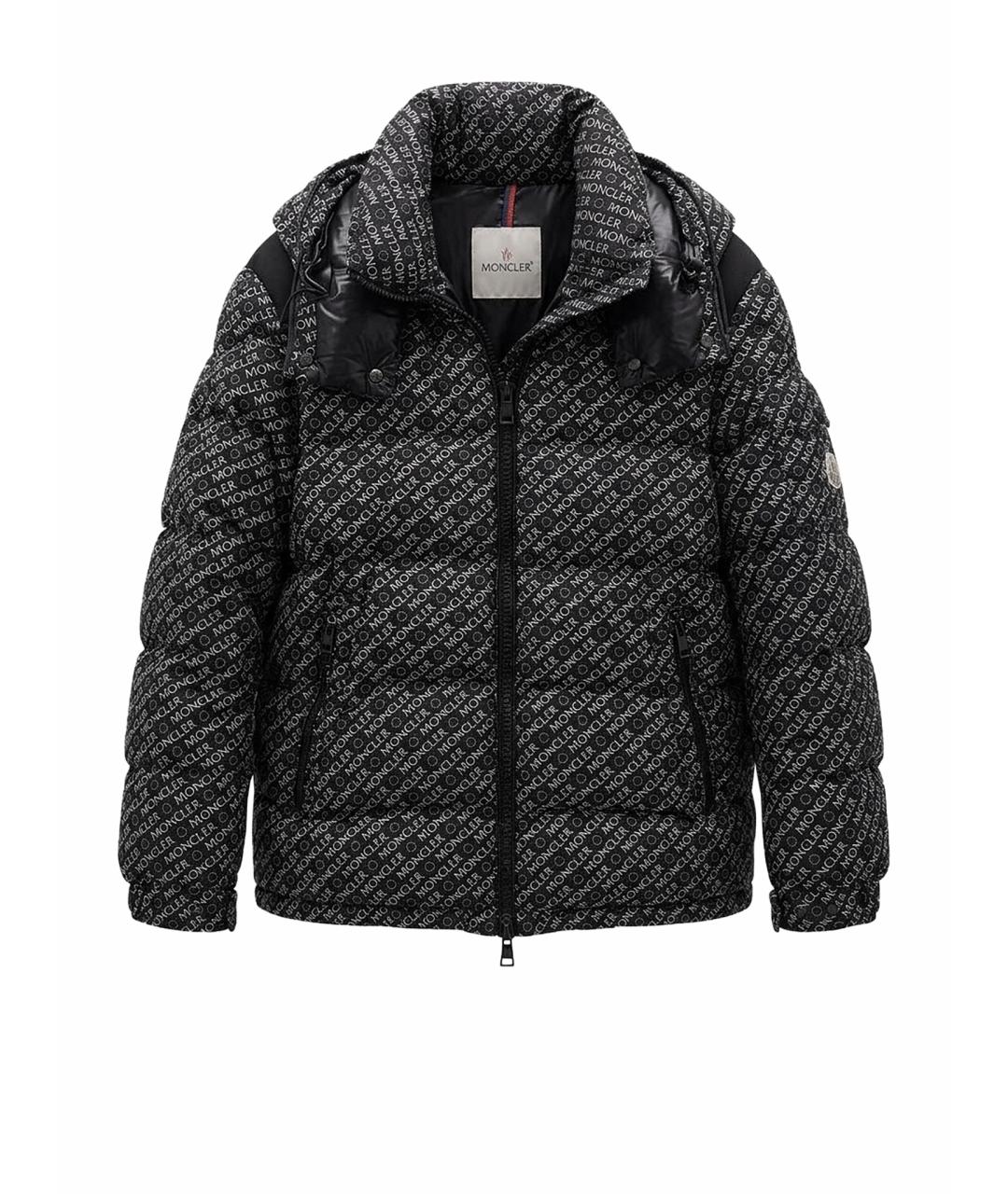 MONCLER Черный полиамидовый пуховик, фото 1