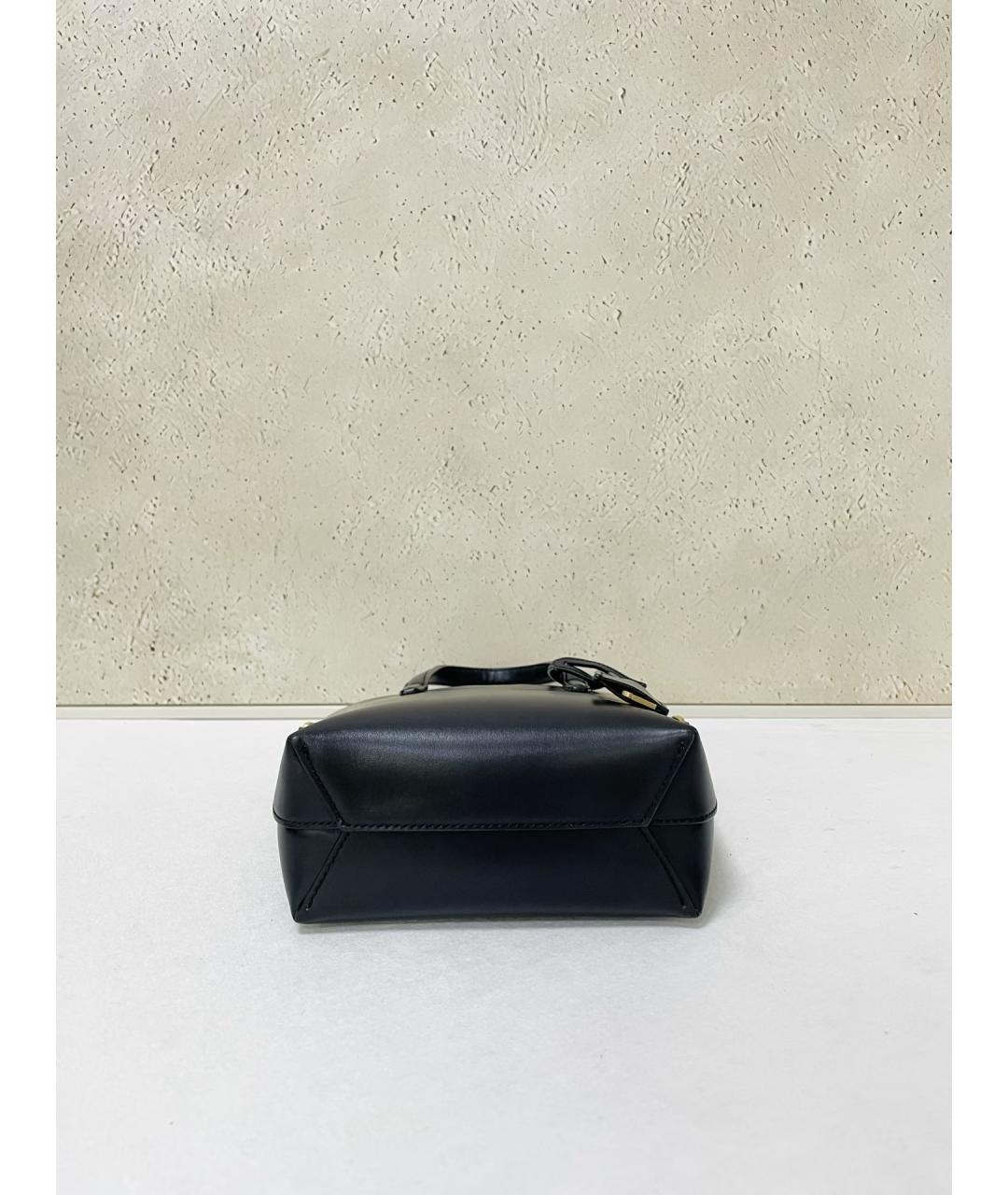 SAINT LAURENT Черная кожаная сумка тоут, фото 5