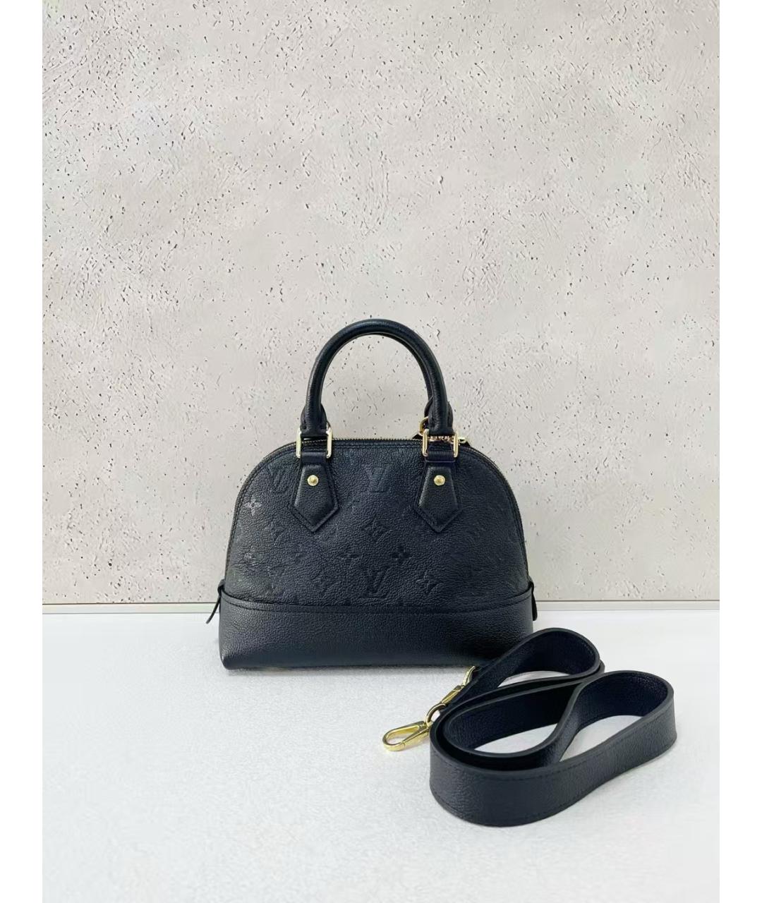 LOUIS VUITTON Черная кожаная сумка тоут, фото 2