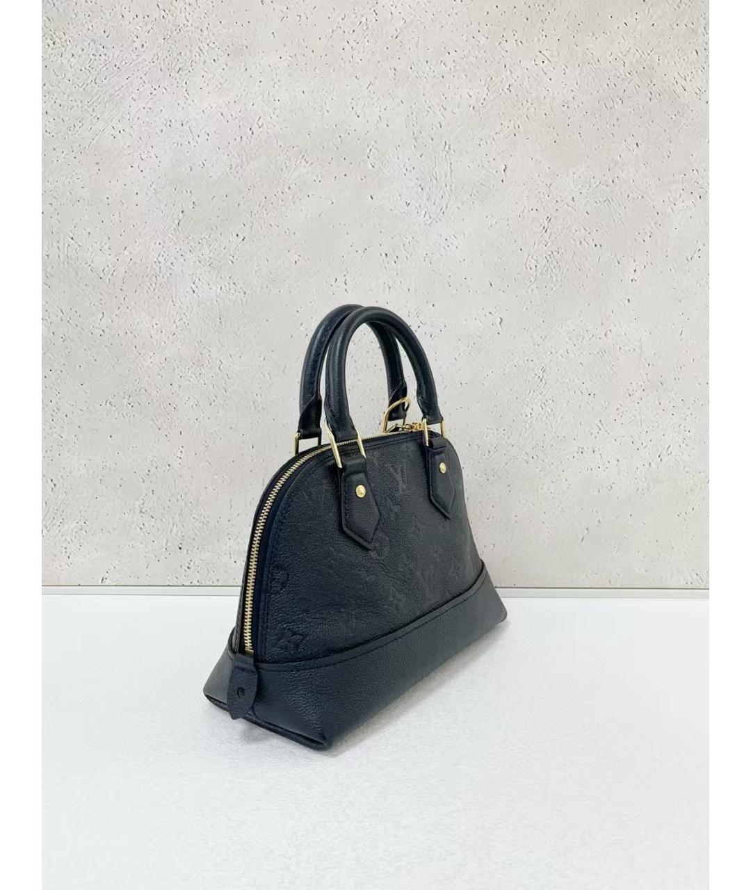 LOUIS VUITTON Черная кожаная сумка тоут, фото 3