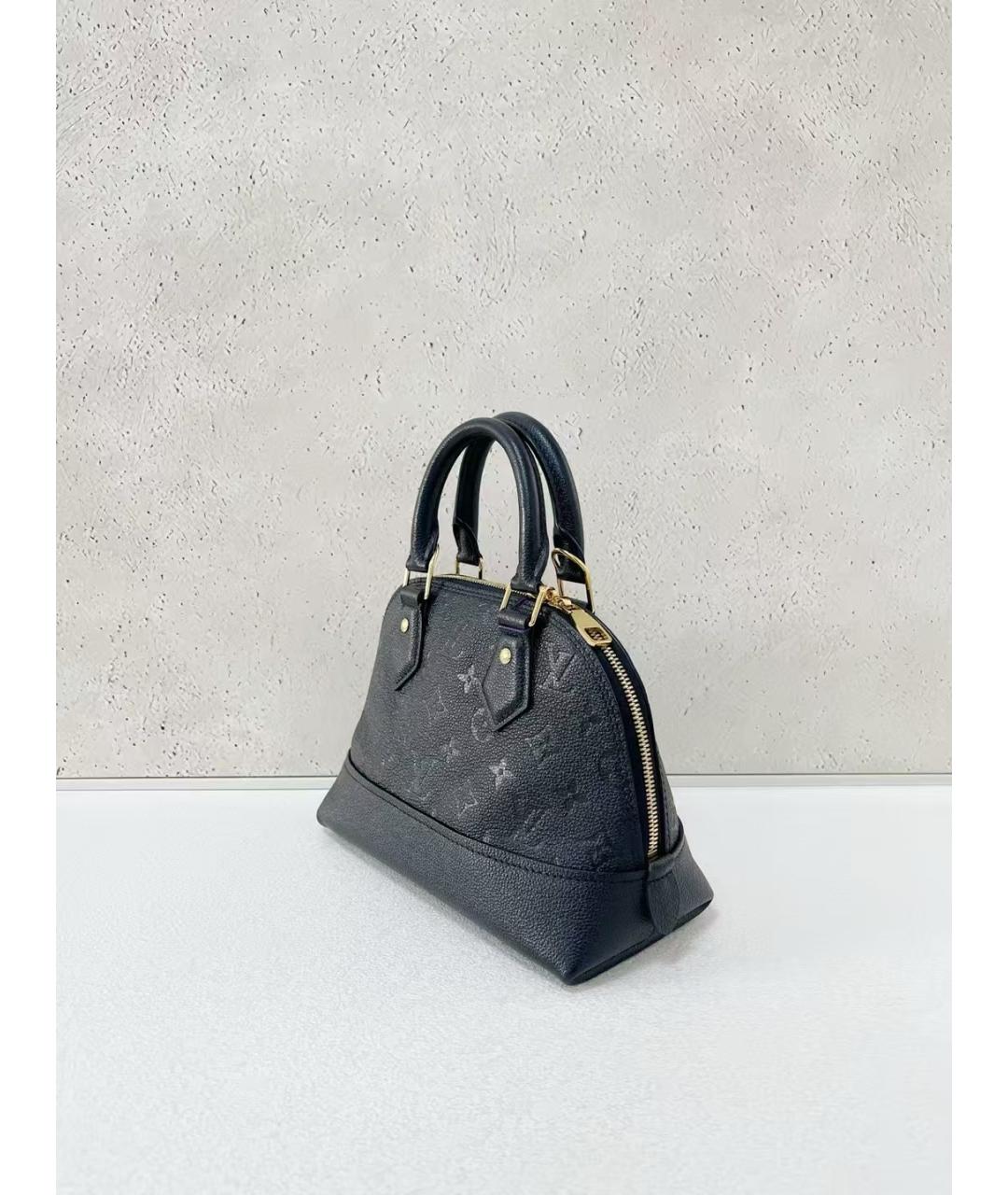 LOUIS VUITTON Черная кожаная сумка тоут, фото 4