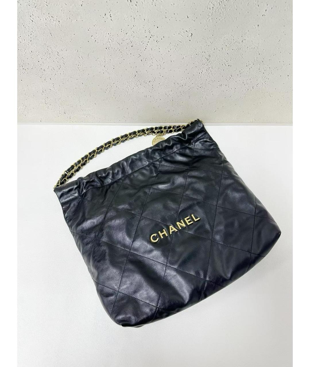 CHANEL Черная кожаная сумка через плечо, фото 2