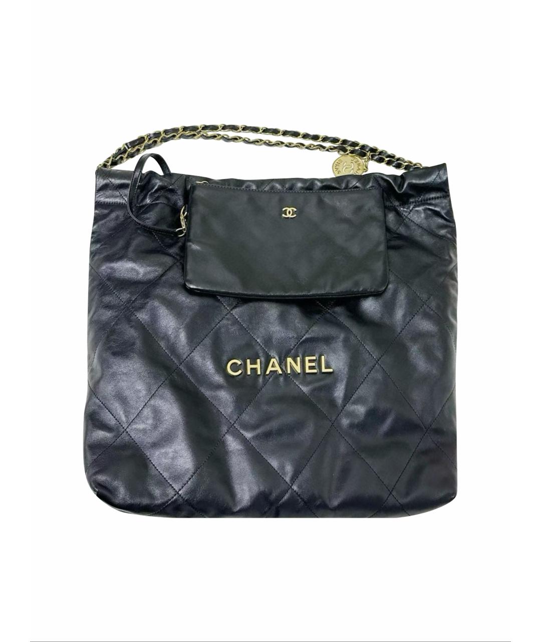 CHANEL Черная кожаная сумка через плечо, фото 1