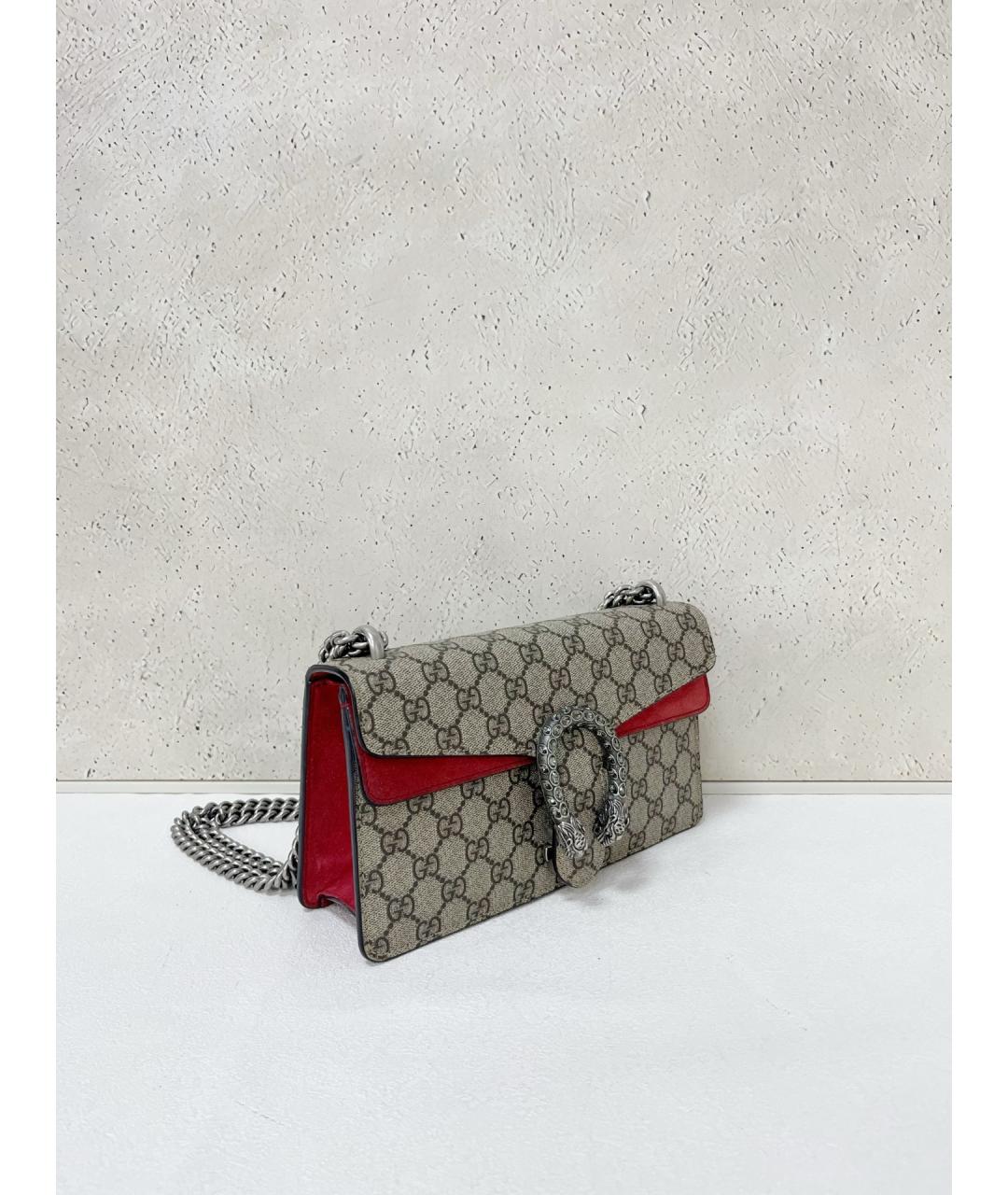 GUCCI Красная деним сумка через плечо, фото 3