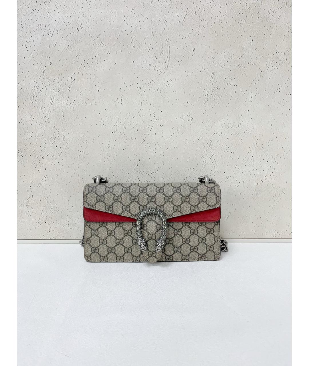 GUCCI Красная деним сумка через плечо, фото 7