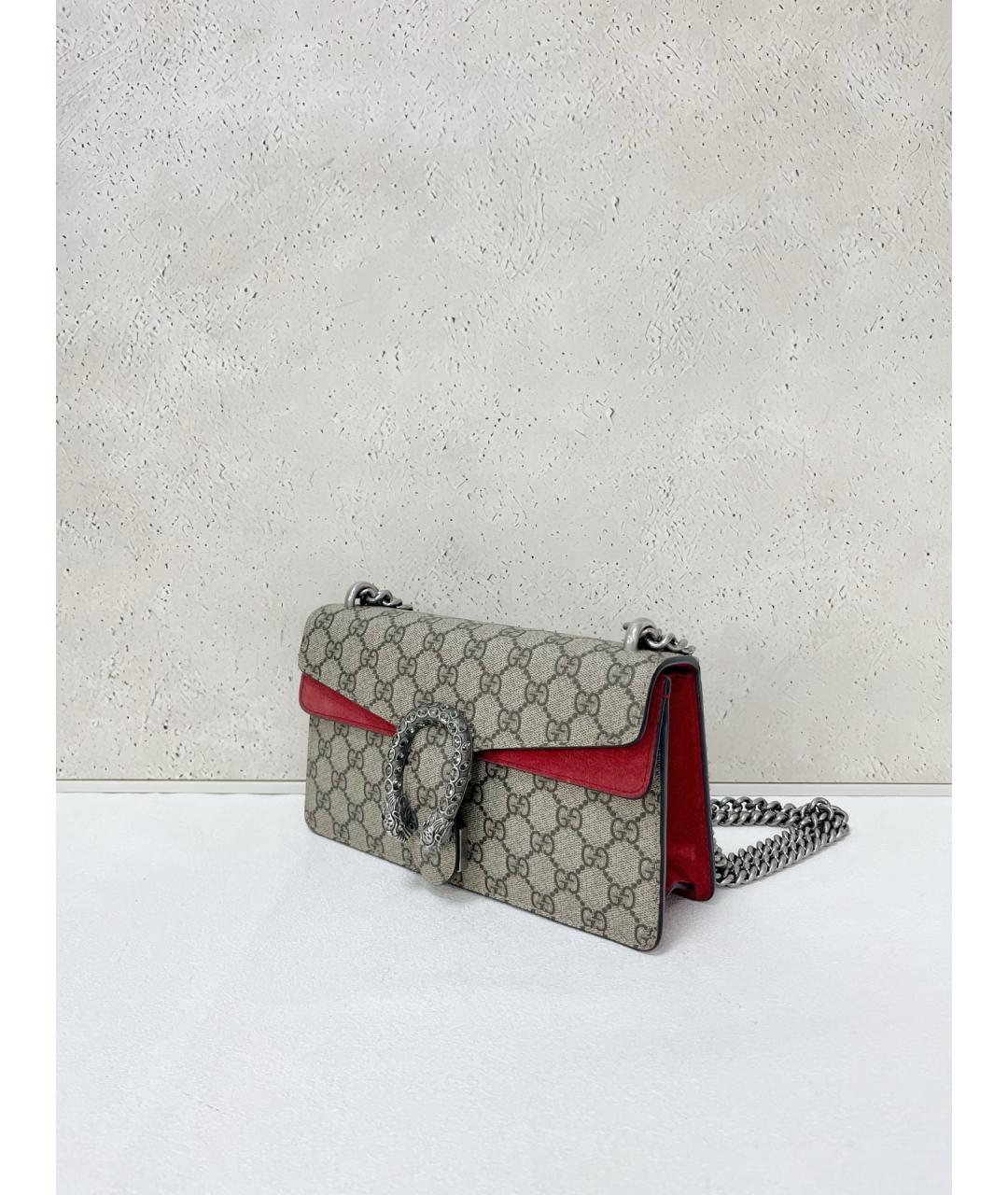 GUCCI Красная деним сумка через плечо, фото 4
