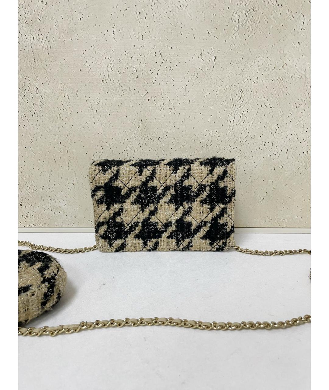 CHANEL Черная твидовая сумка через плечо, фото 2