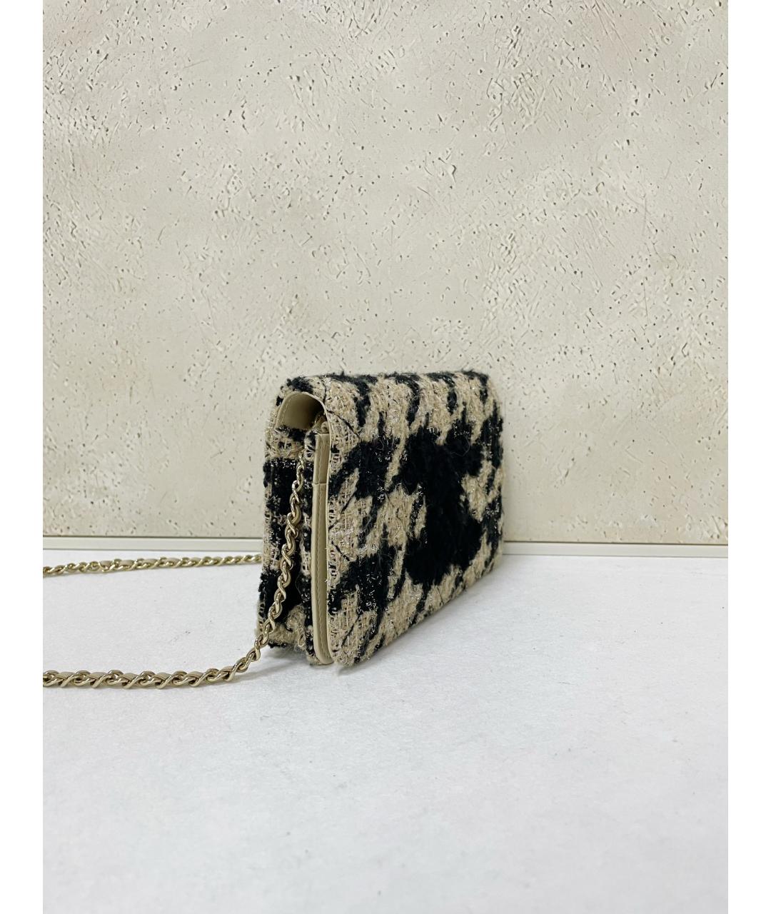 CHANEL Черная твидовая сумка через плечо, фото 3