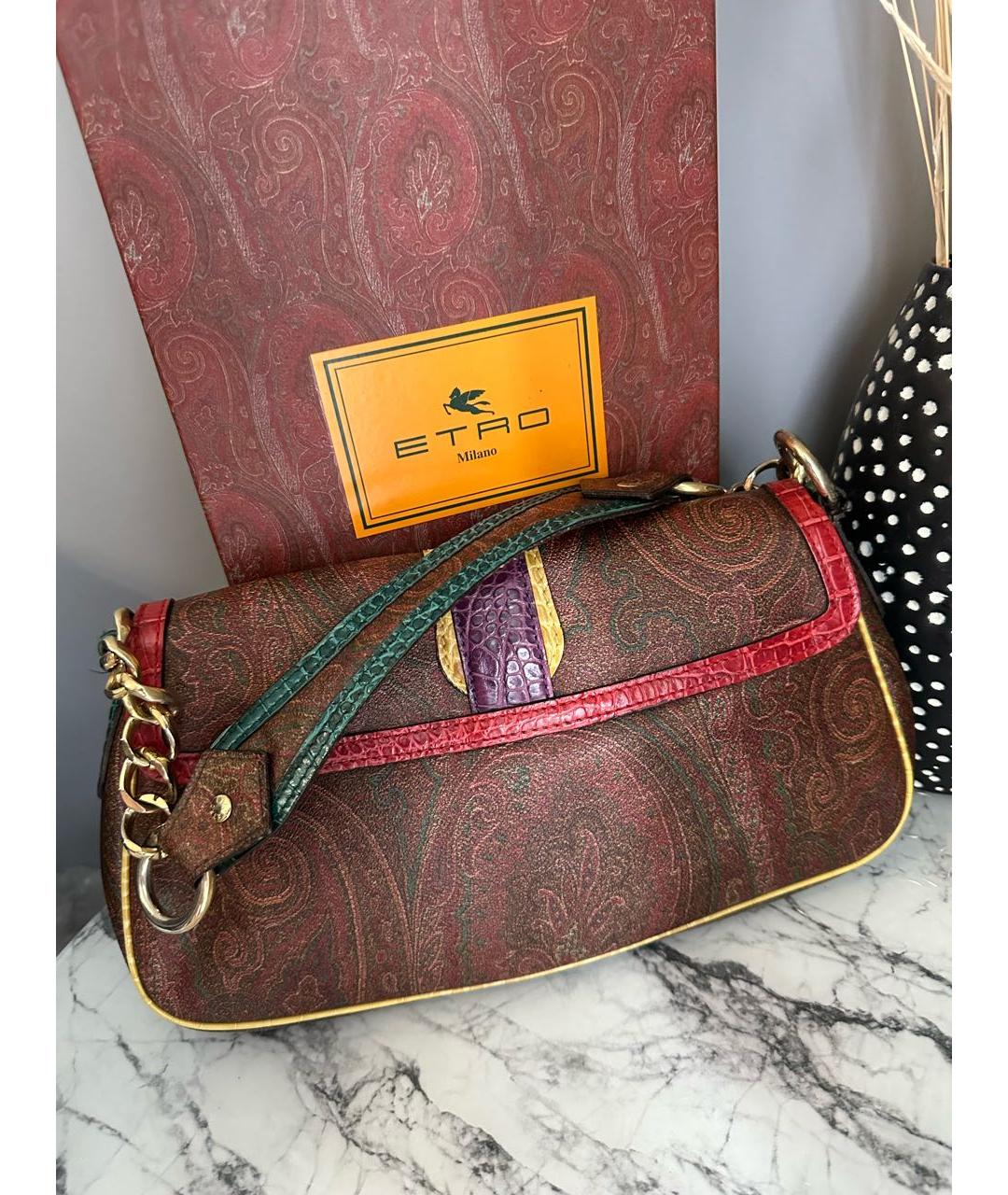 ETRO Мульти кожаная сумка с короткими ручками, фото 4