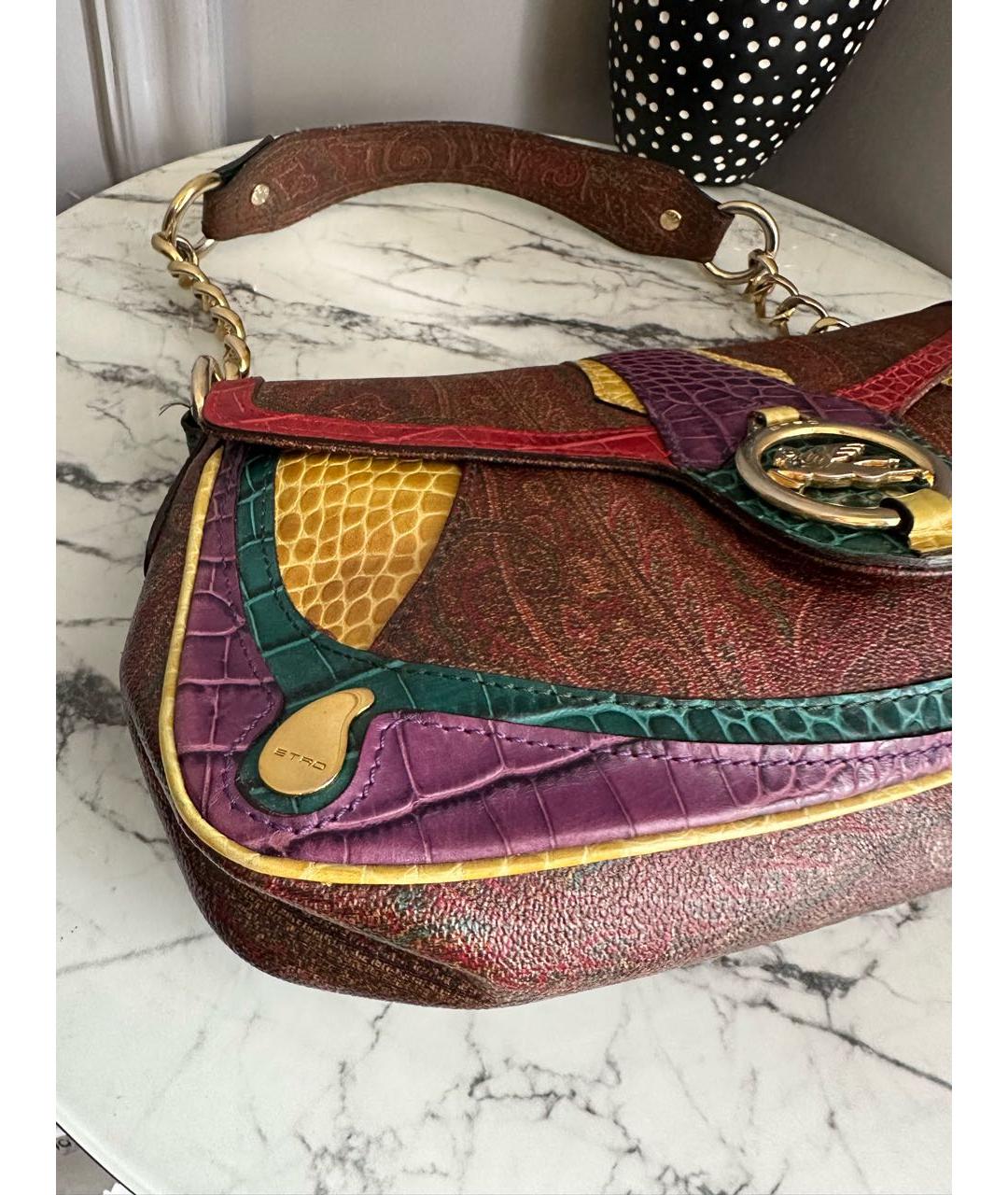 ETRO Мульти кожаная сумка с короткими ручками, фото 6