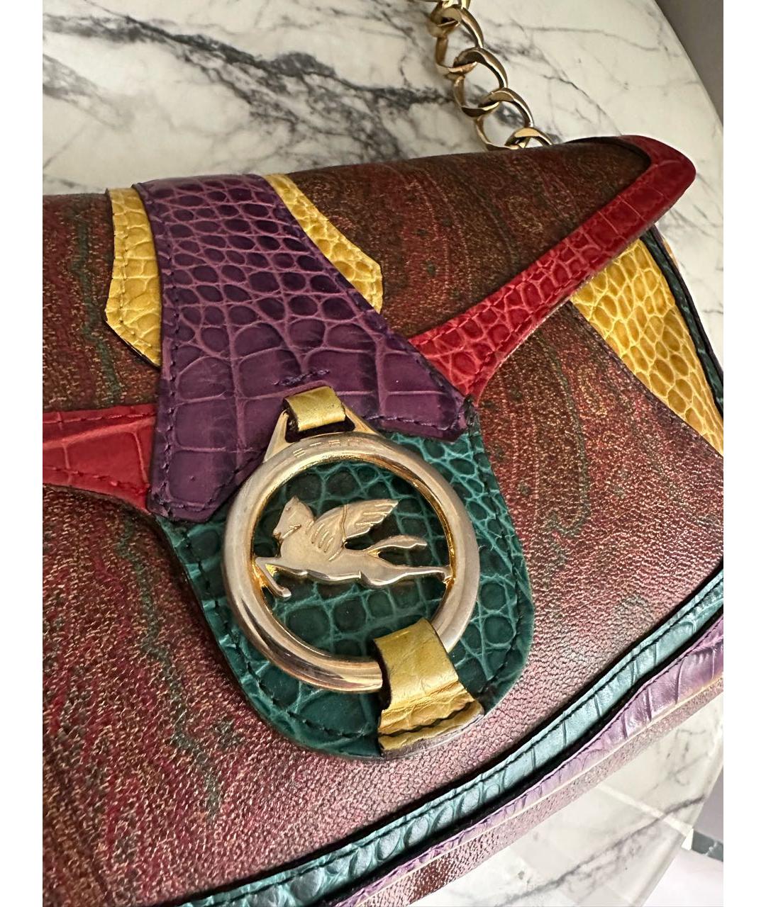 ETRO Мульти кожаная сумка с короткими ручками, фото 5