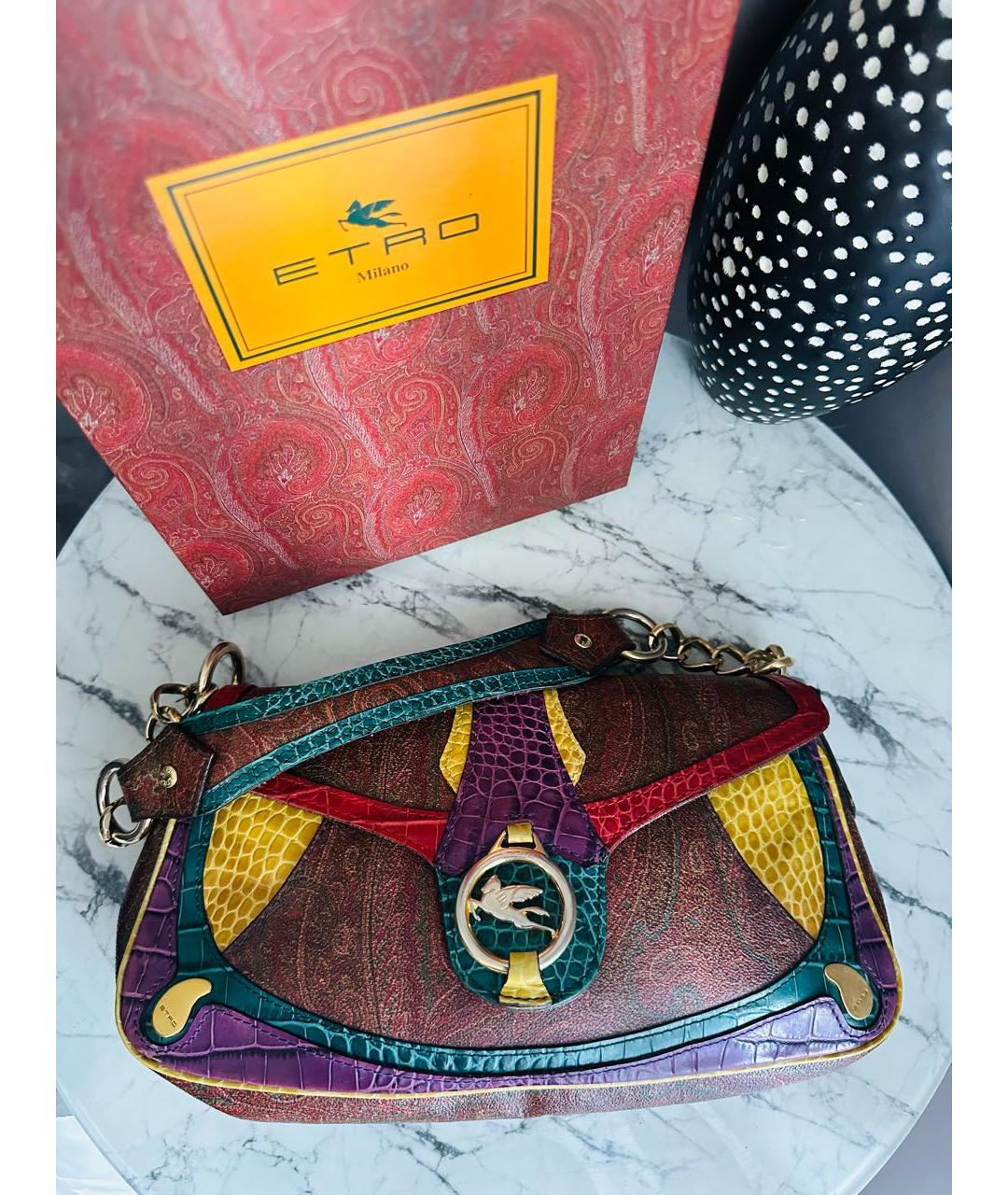ETRO Мульти кожаная сумка с короткими ручками, фото 3