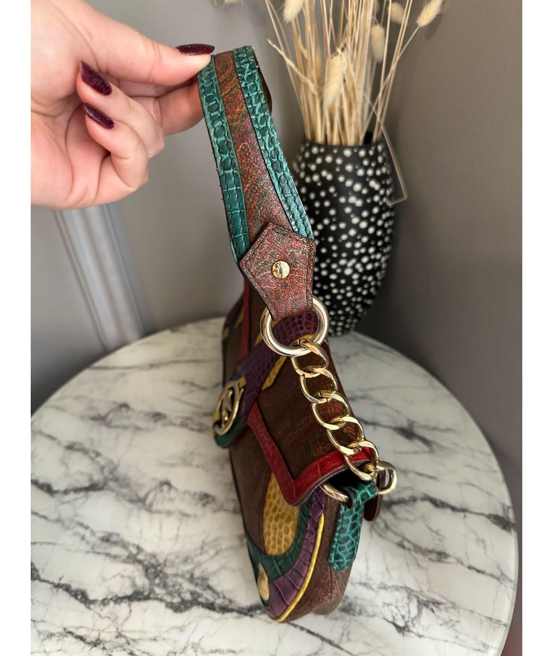 ETRO Мульти кожаная сумка с короткими ручками, фото 8