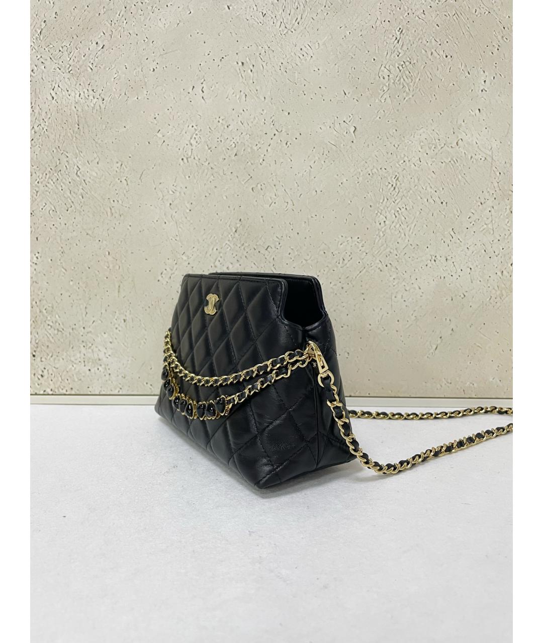 CHANEL Черная кожаная сумка через плечо, фото 4