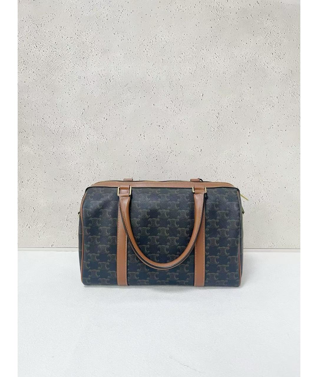 CELINE Черная сумка тоут из искусственной кожи, фото 2