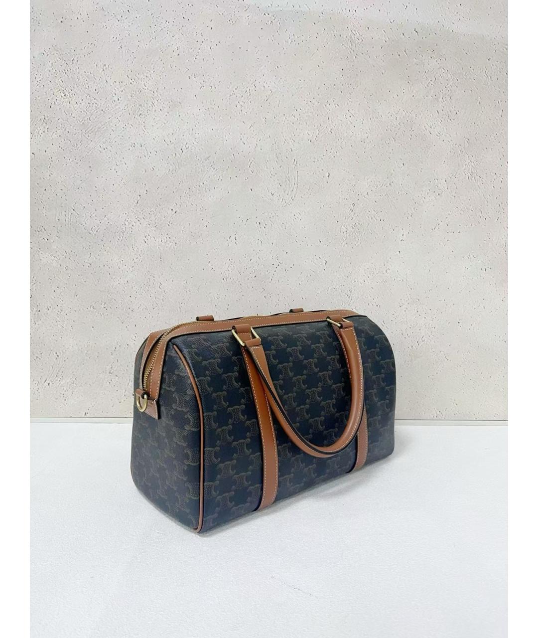 CELINE Черная сумка тоут из искусственной кожи, фото 4
