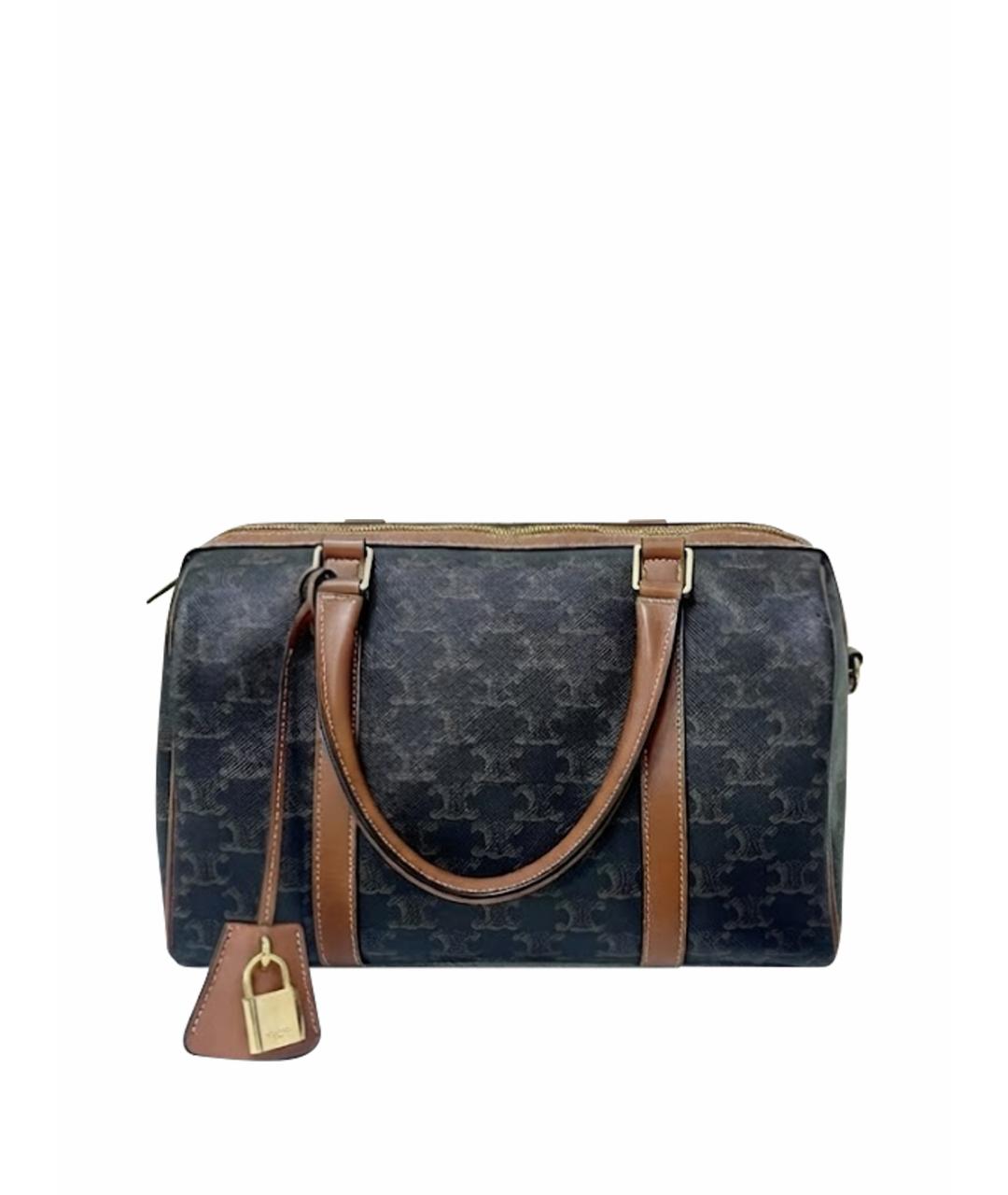 CELINE Черная сумка тоут из искусственной кожи, фото 1