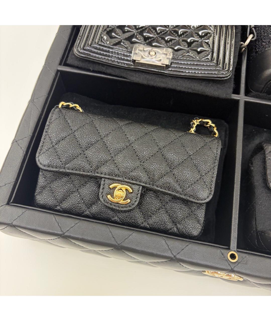 CHANEL Черная кожаная сумка тоут, фото 5