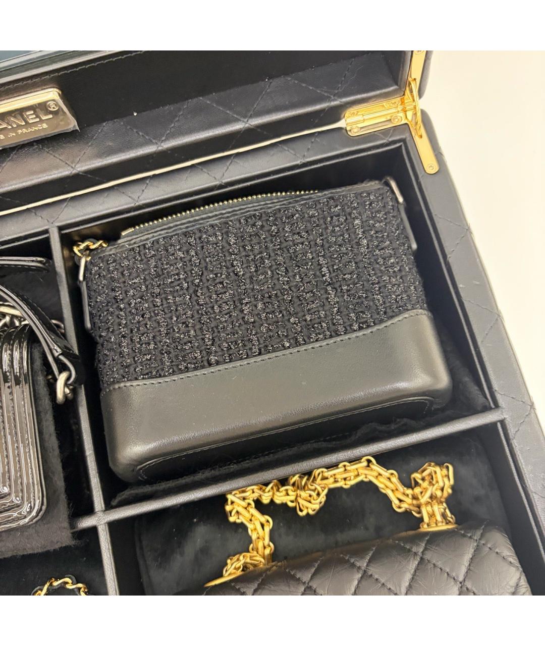 CHANEL Черная кожаная сумка тоут, фото 8