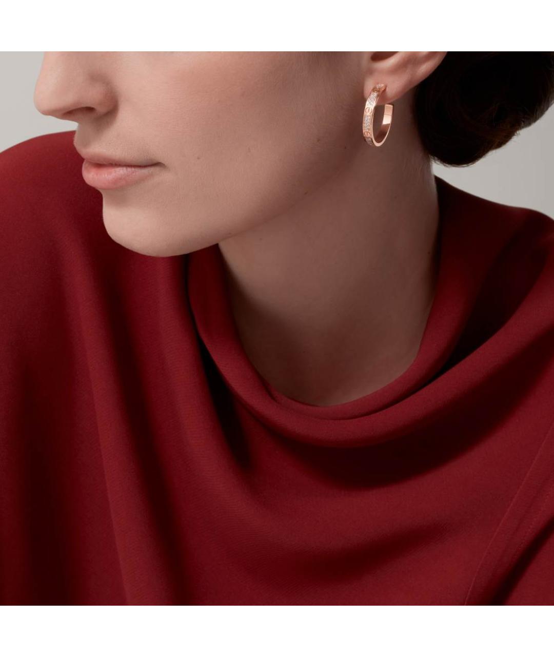 CARTIER Золотые серьги из розового золота, фото 4