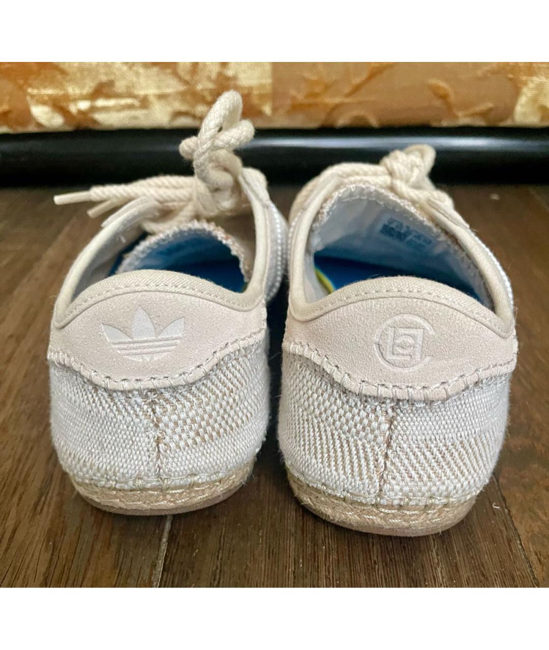 ADIDAS Бежевые текстильные кеды, фото 4