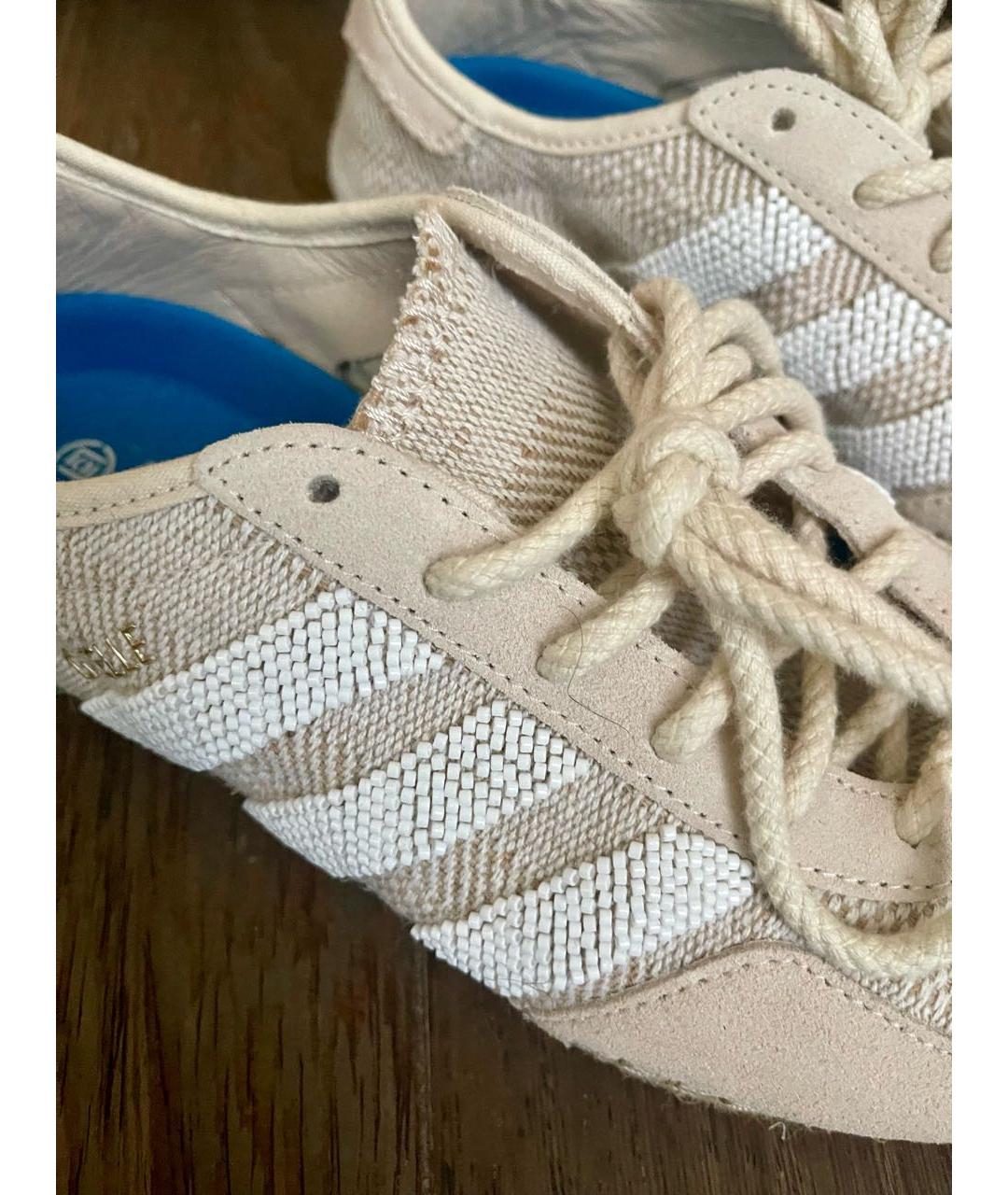 ADIDAS Бежевые текстильные кеды, фото 5
