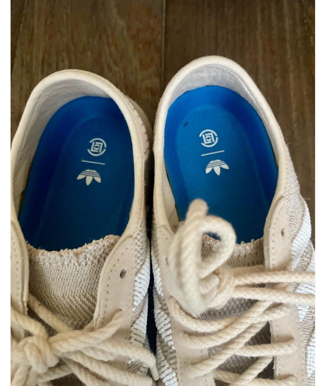 ADIDAS Бежевые текстильные кеды, фото 3
