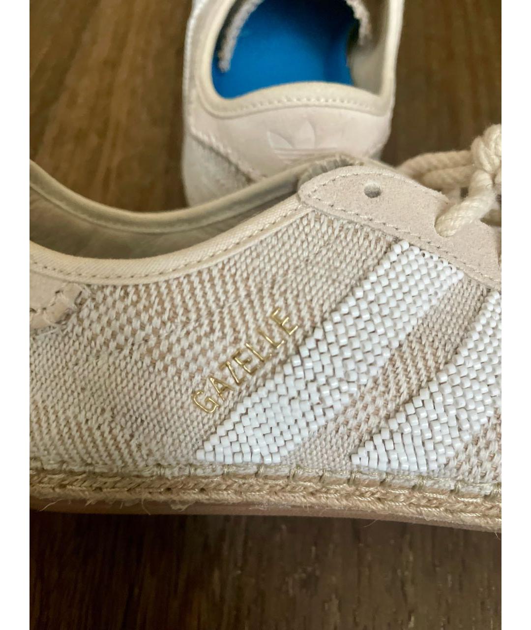 ADIDAS Бежевые текстильные кеды, фото 7
