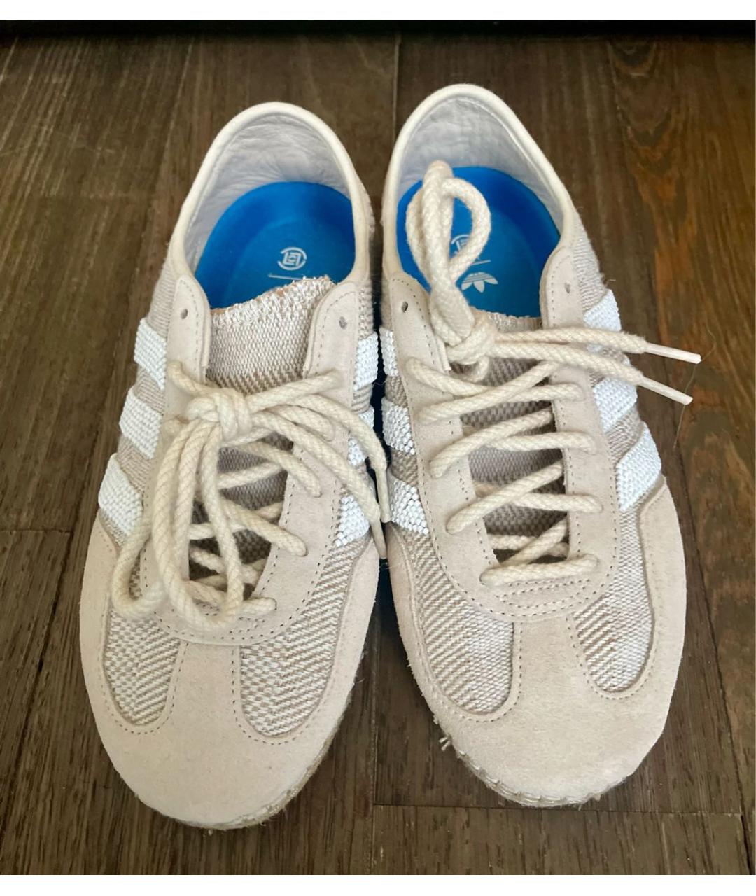 ADIDAS Бежевые текстильные кеды, фото 2