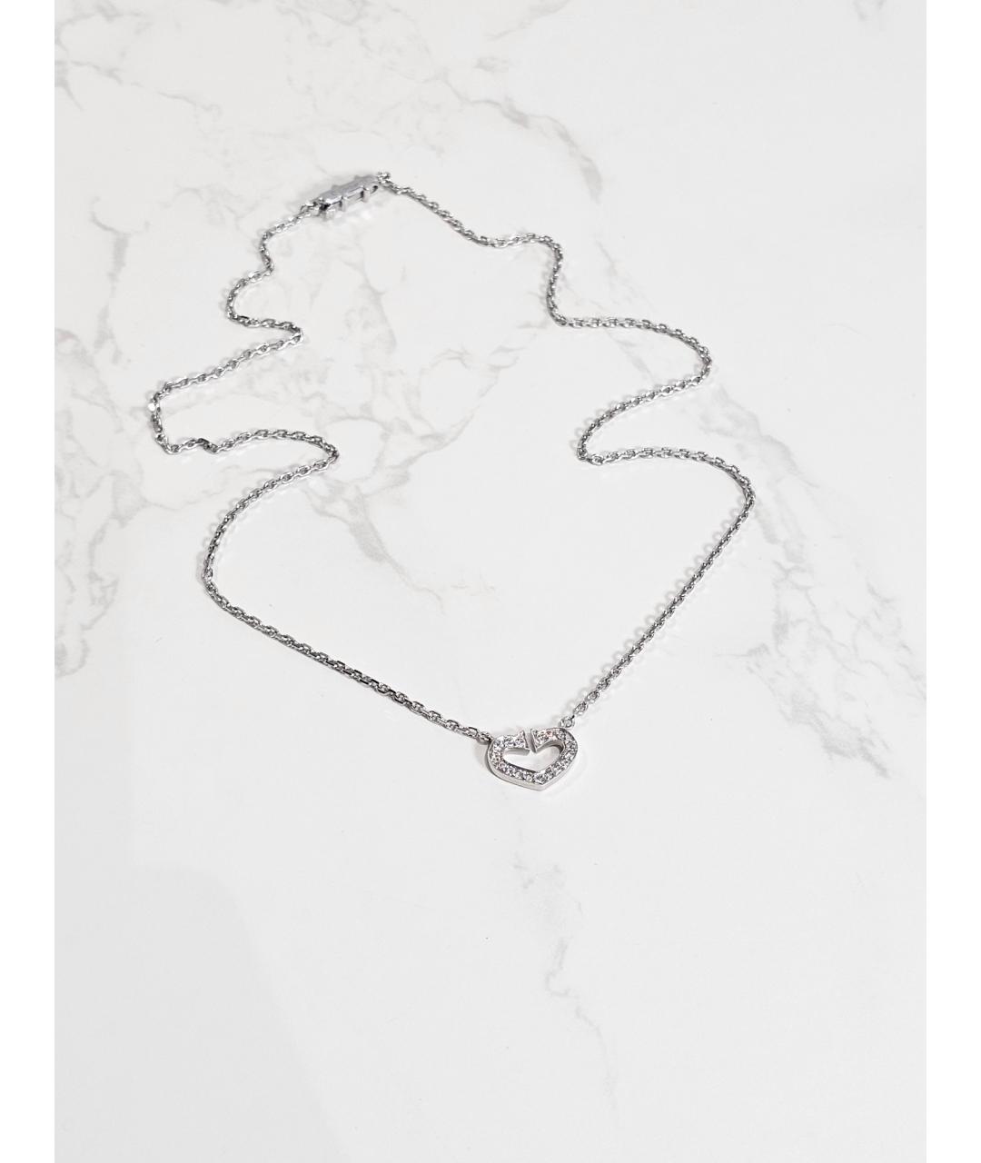 CARTIER Серебряное колье из белого золота, фото 3